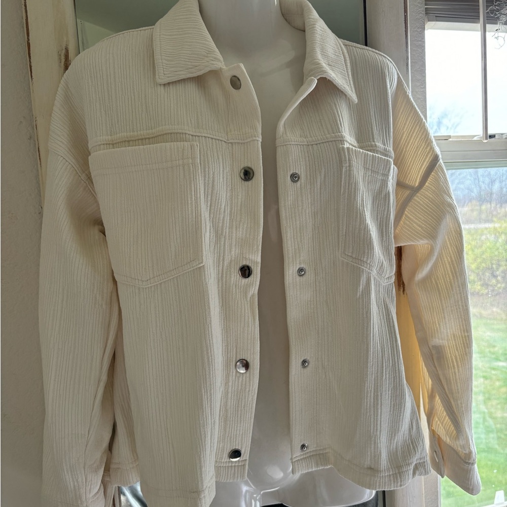 Cream button up